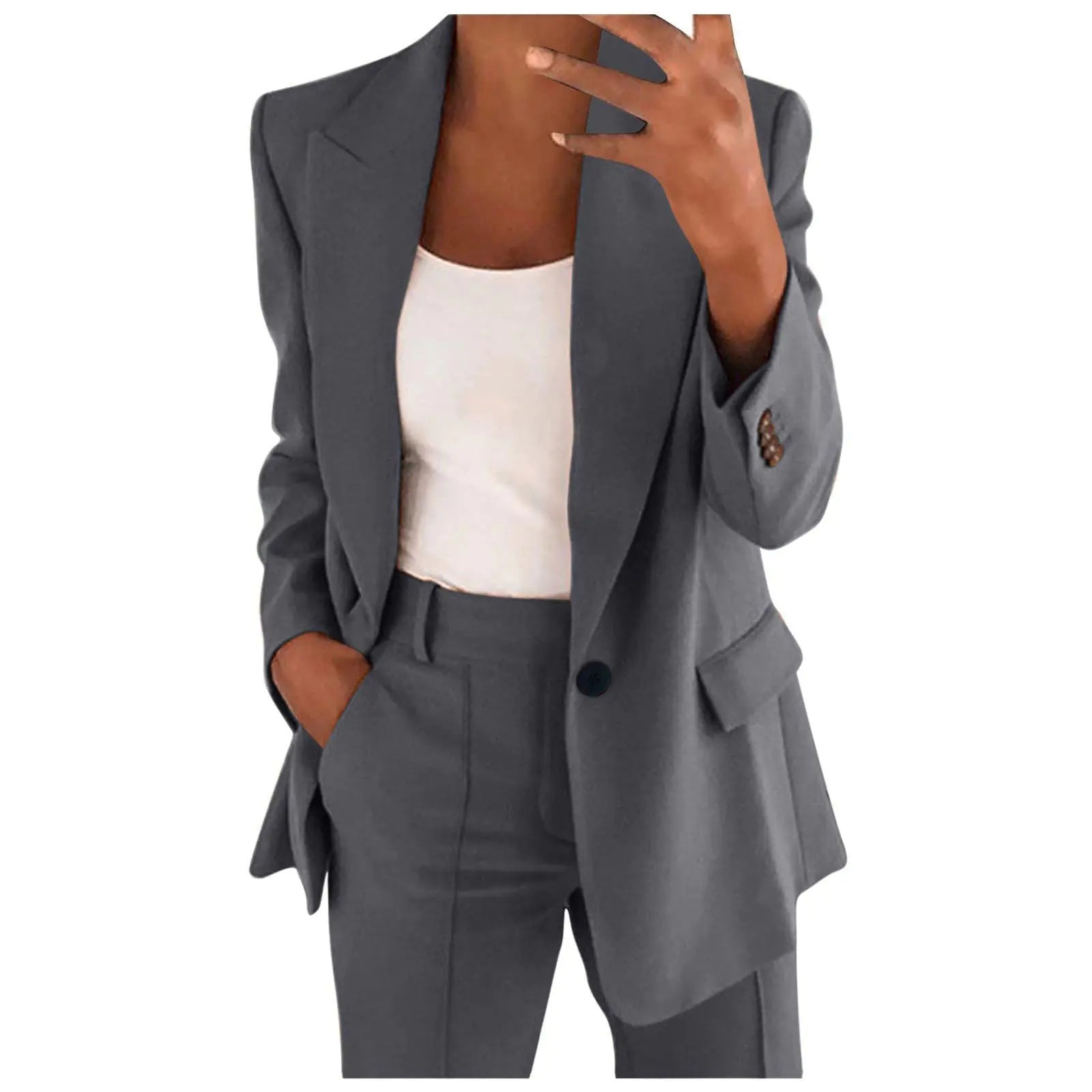 2 Piece Women's Business Casual Pants Suit