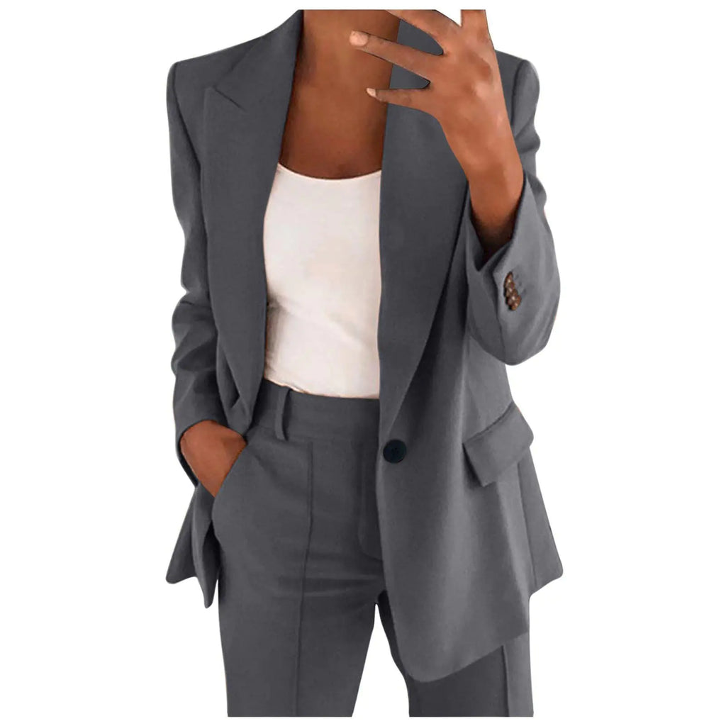 2 Piece Women's Business Casual Pants Suit